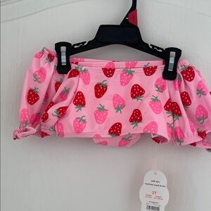 Wonder Nation Pink Strawberry Kids Bikini